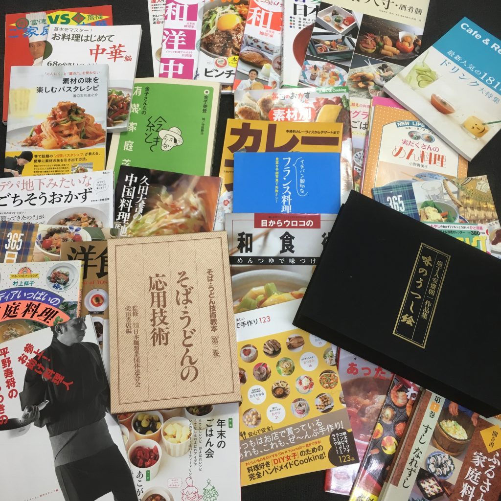 入間市へ古本出張買取。料理本、DVDほか